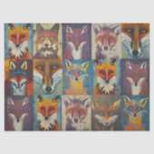 Papier Mousseline Papier de fond de découpage Fox Collage (Recto)
