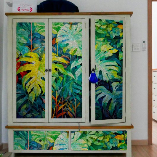 Papier Mousseline Papier de fond de découpage tropical