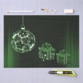 Papier Mousseline Papier de fond de l'ornement de Noël des Fêtes ver (Artisanat)