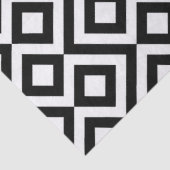 Papier Mousseline Papier de fond de méandre noir et blanc (Détail)