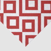 Papier Mousseline Papier de fond de méandre rouge et blanc (Détail)