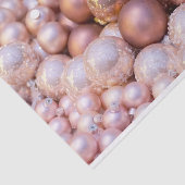 Papier Mousseline Papier de fond en bulle de Noël rose et champagne (Détail)