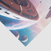 Papier Mousseline Papier de fond futuriste pour l'aventure spatiale (Détail)