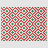 Papier Mousseline Papier de fond rouge, blanc, vert (Recto)
