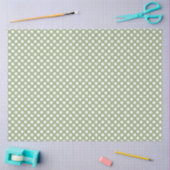 Papier Mousseline Papier de fond Sage Green et White Polka (Artisanat)