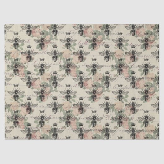 Papier Mousseline Papier de fond sur la découpage de l'abeille de la (Recto)
