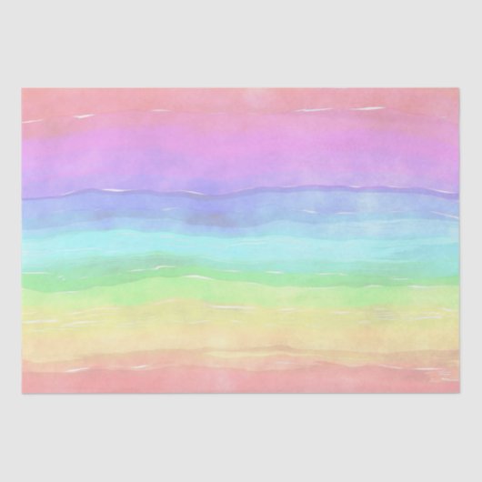 Papier Mousseline Papier de gravure Rainbow Wash Design (Recto)