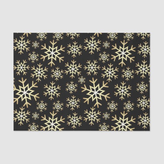 Papier Mousseline Papier de la fête de Noël en or noir (Recto)