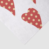 Papier Mousseline Papier de la Saint Valentin Coeurs rouges (Détail)