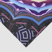 Papier Mousseline papier de mandala de fleurs bleues (Détail)