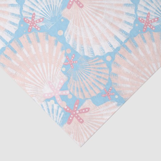 Papier Mousseline Papier de Noël    bleuEnveloppement côtier (Détail)