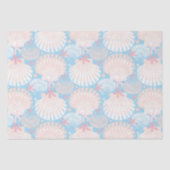 Papier Mousseline Papier de Noël    bleuEnveloppement côtier (Recto)