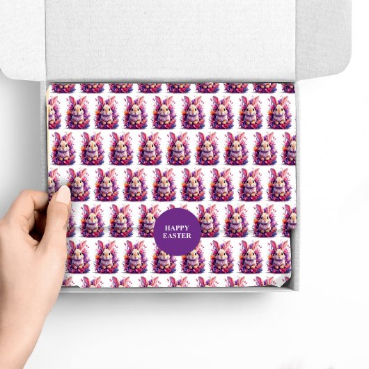 Papier Mousseline Papier de papier à envelopper de lapin de Pâques -