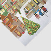 Papier Mousseline Papier de papier de décolpage du village de Noël (Détail)