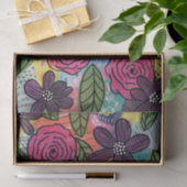 Papier Mousseline Papier de papier de découpage à fleurs rose violet (Cadeau)