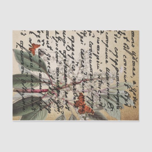 Papier Mousseline Papier de papier de découpage à papillon de texte (Recto)