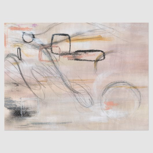 Papier Mousseline Papier de papier de découpage abstrait Motif moder (Recto)