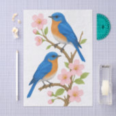 Papier Mousseline Papier de papier de découpage Bluebirds & Blossing (Artisanat)