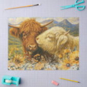 Papier Mousseline Papier de papier de découpage de la vache Highland (Artisanat)