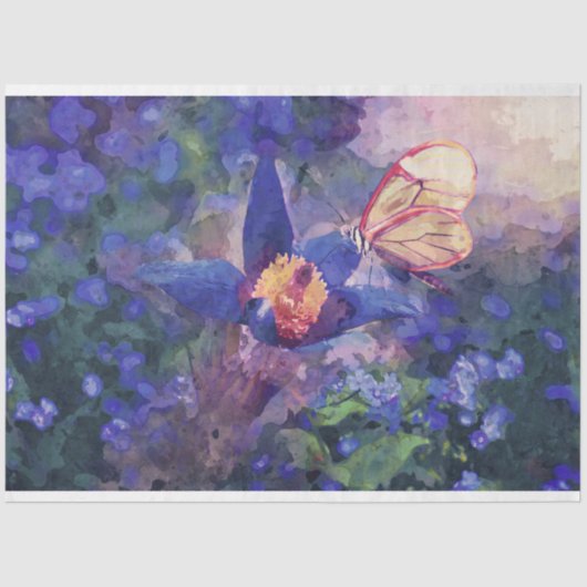 Papier Mousseline Papier de papier de découpage Fleurs papillon (Recto)