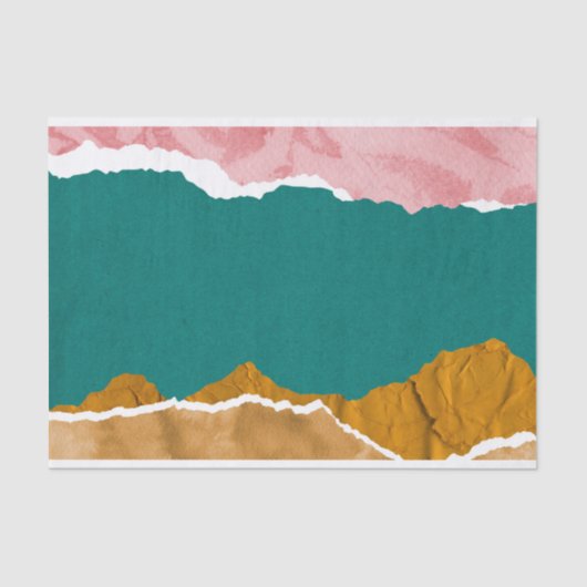 Papier Mousseline Papier de papier de découpage moderne rose Turquoi (Recto)