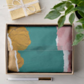 Papier Mousseline Papier de papier de découpage moderne rose Turquoi (Cadeau)