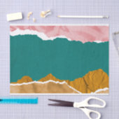 Papier Mousseline Papier de papier de découpage moderne rose Turquoi (Artisanat)