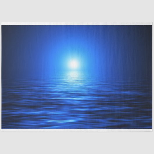 Papier Mousseline Papier de papier de découpage Ocean Moonlight (Recto)