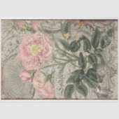 Papier Mousseline Papier de papier de découpage Rose à poudre crémeu (Recto)