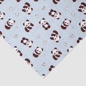 Papier Mousseline Papier de papier de fond bleu Panda Heart (Détail)