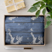 Papier Mousseline Papier de papier de fond bleu rustique pour rennes (Cadeau)