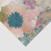 Papier Mousseline Papier de papier de fond de collage floral Abstrai (Détail)