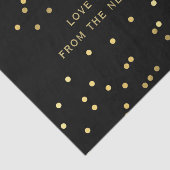 Papier Mousseline Papier de papier de fond de Merci Confetti Noir et (Détail)