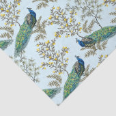 Papier Mousseline Papier de papier de motif de Damas Peacock (Détail)