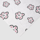 Papier Mousseline papier de papier de motif de fleurs rose (Détail)