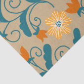 Papier Mousseline Papier de papier de motif floral rétro (Détail)