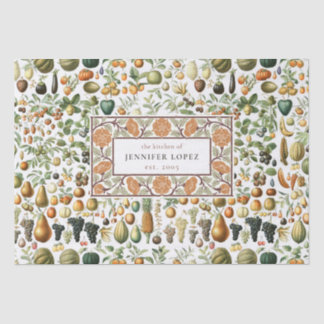 Papier Mousseline Papier de papier de papier Motif de fruits à lait 