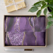 Papier Mousseline Papier de papier de Parties scintillant en or viol (Cadeau)