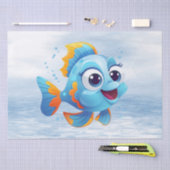 Papier Mousseline Papier de papier de poisson bleu (Artisanat)