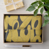 Papier Mousseline Papier de papier de tissu Black and Gold Buble Orb (Cadeau)