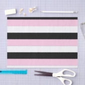 Papier Mousseline Papier de papier de tissu Black, Rose et White Str (Artisanat)