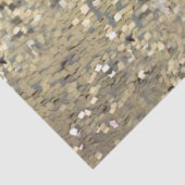 Papier Mousseline Papier de papier de tissu doré à thème Sequin (Détail)