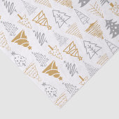 Papier Mousseline Papier de papier de tissus Argent et Arbre de Noël (Détail)