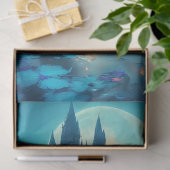 Papier Mousseline Papier de papier de tissus de château de libellule (Cadeau)