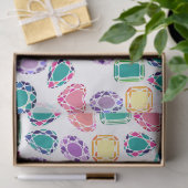 Papier Mousseline Papier de papier de tissus de pierres précieuses c (Cadeau)