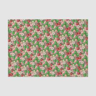 Papier Mousseline Papier de papier de tissus Motif de vigne fraise