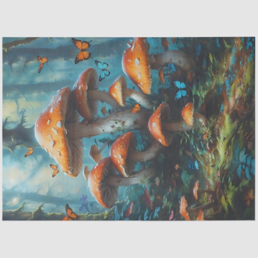 Papier Mousseline Papier de papier de tissus pour champignons papill (Recto)