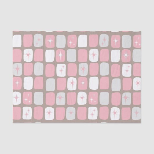 Papier Mousseline Papier de papier de tissus Retro Rose Starburts (Recto)