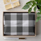 Papier Mousseline Papier de papier en En vichy noir et blanc (Cadeau)