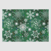 Papier Mousseline Papier de papier motif de flocon de neige vert de (Recto)